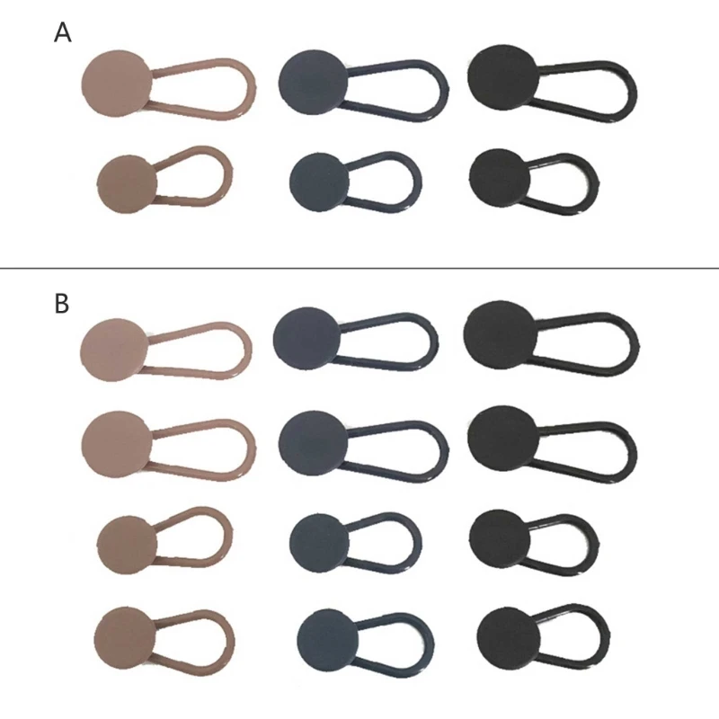 12/6팩 확장 단추 바지 허리 고무 확장 유연한 단추 사용 용이