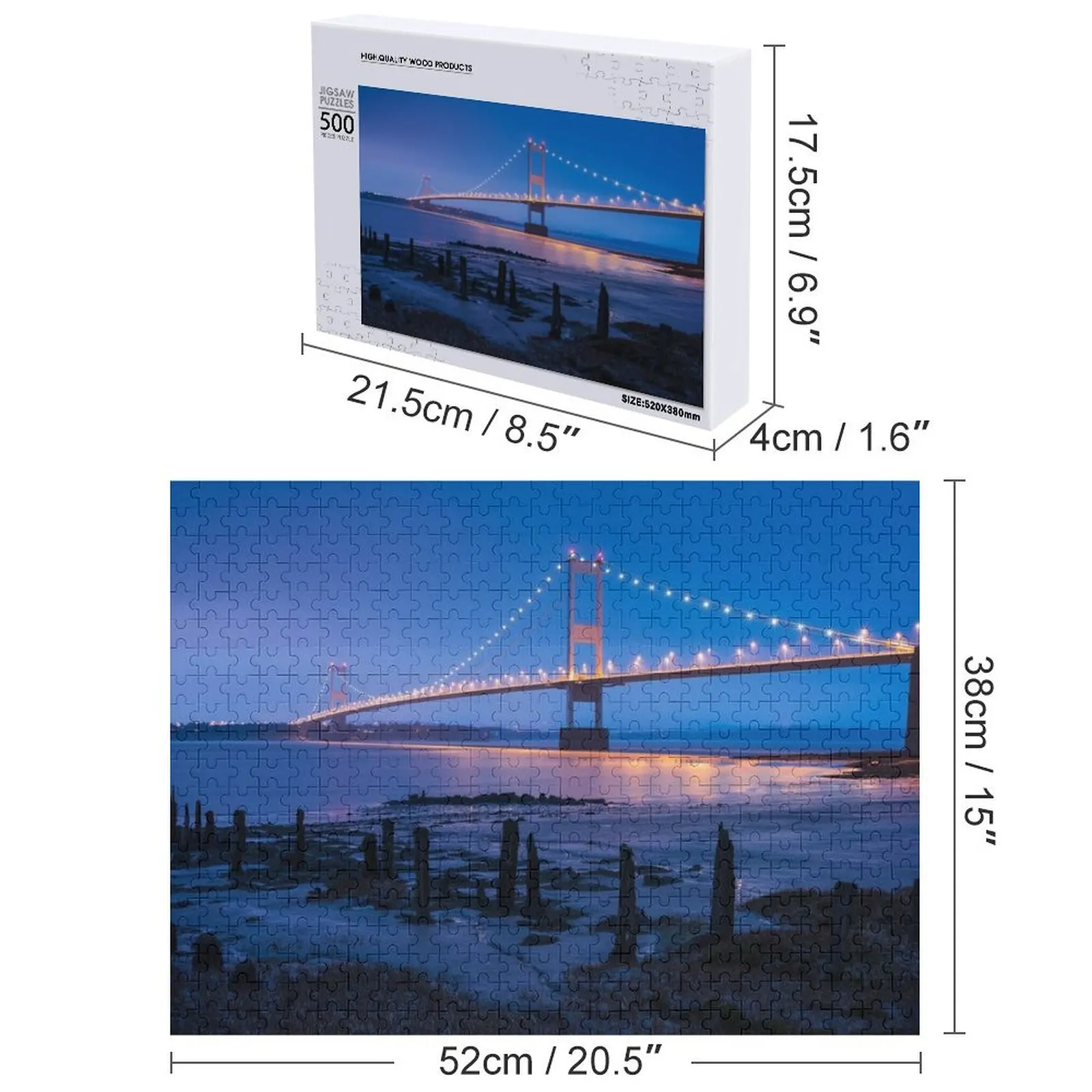 The Severn Bridge, Gloucestershire Puzzle Jouets pour tout-petits Puzzle personnalisé avec nom en bois