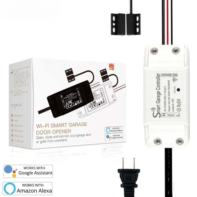 WiFi Smart Garage Door Opener APP Remote Control Timer Switch for Roller Shutter Rolling Door Universal Switch