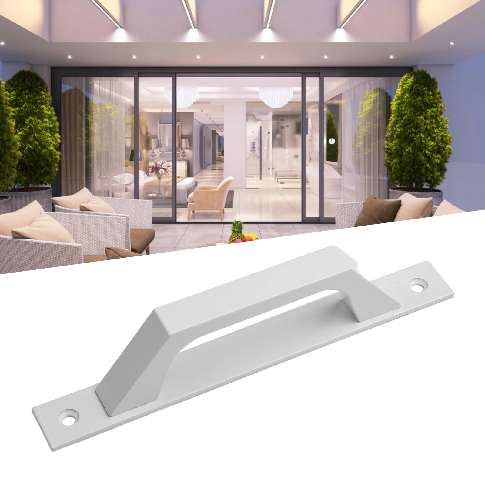 With Base Length 200mm For Exterior And Interior Barn Door Handle Hardware Handle Heavy Duty Sliding Black Iron image 5