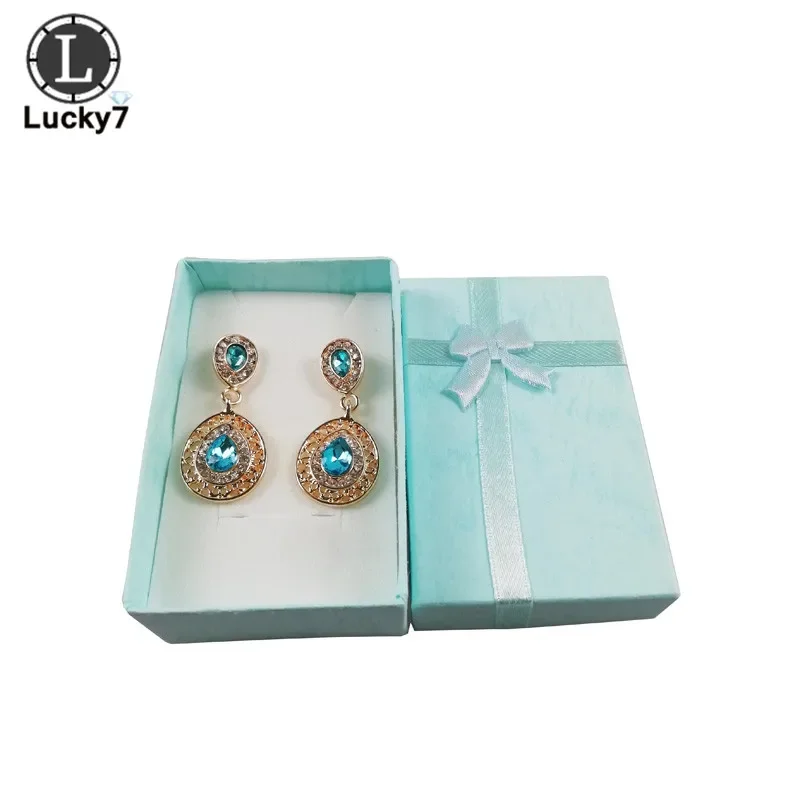 

12pcs Paper Jewelry Box 5x8x2.5cm Jewelry Sets Display Box for Necklace Earrings Ring Packaging Shadow Box Jewelry Organizer