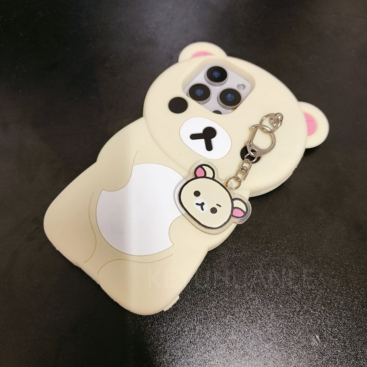 For Samsung Galaxy S25 Ultra S24 S23 Plus S24 Ultra S25Ultra Key Chain Rilakkuma Bear Silicone Soft Cover Case - náhled 5