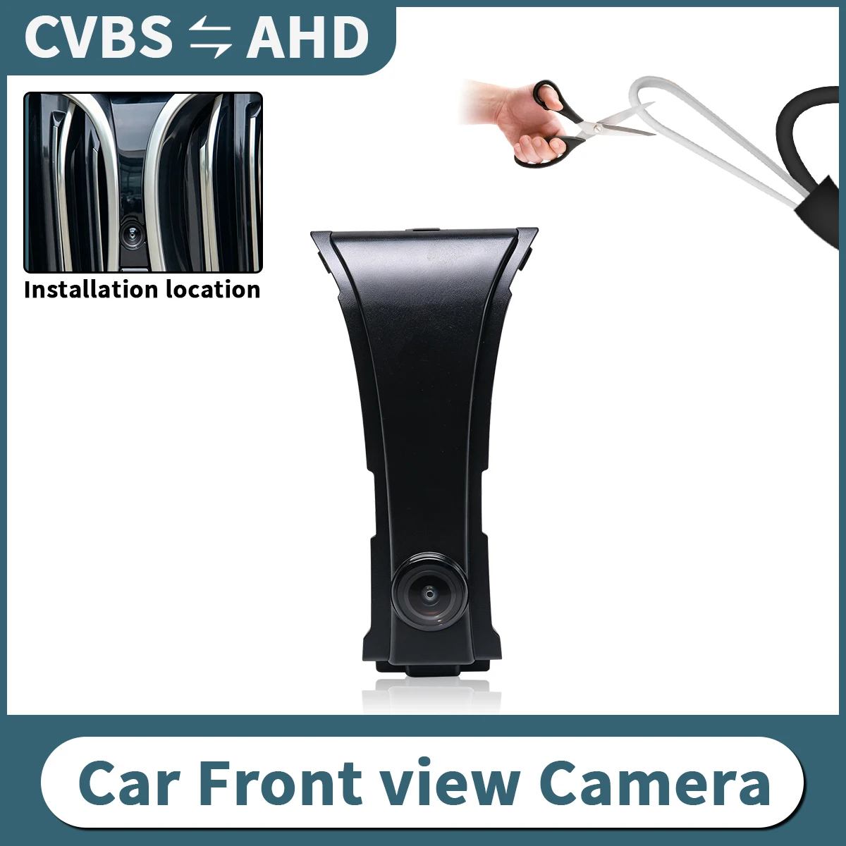 CVBS AHD Waterproof Night Vision Vehicle Logo Mount Front View Camera For BMW 5 Series G30 G31 2017 2018 2019 2020 2021 2022