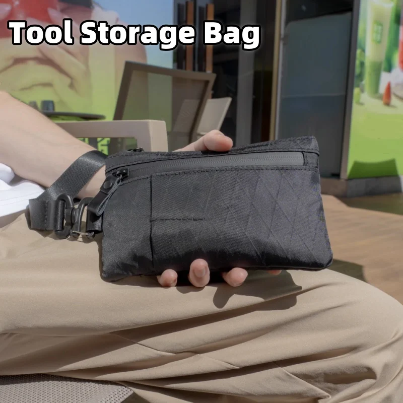 

Tactical Molle EDC Storage Bag Zip Clutch with Wristband Passport Holder Zipper Wallet Carrier Bag Blocking 3 External Slots