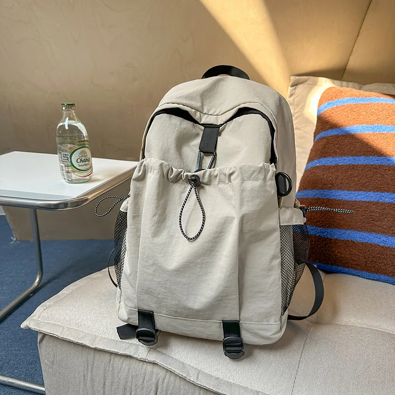 Mochila feminina de nylon à prova d'água, mochila leve de viagem, bolsa esportiva de volta às aulas, mochilas fofas de hombre