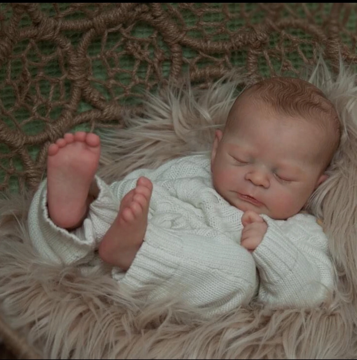 46 cm realistische herboren babypop, gedetailleerde huid, levensechte uitdrukking, perfecte speelkameraad, geweldig kerstcadeau voor kinderen