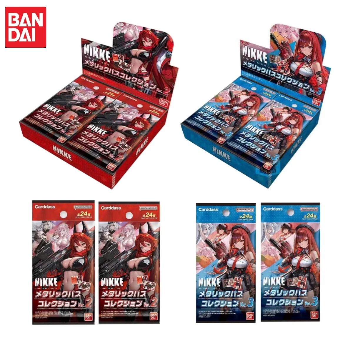 

Bandai Official Goddess of Victory Nikke Metal Cards Featured Pass Booster Pack Vol.2&Vol.3 Limited Edition Anime Collection