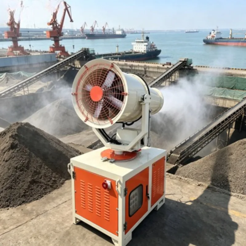 India 50 ~ 60 Degrees of Hot Weather Cooling the Use of Fog Cannon Automatic 80m Spray Equipment Ultra-fine Fog Spraying