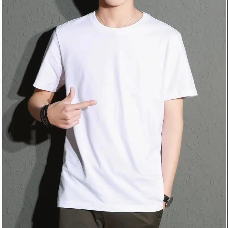 2021 Summer 100% Cotton Men T Shirt For Men and Women White Black Gray Short Sleeve Casual Man's t-shirt Tops Tee Wholesale