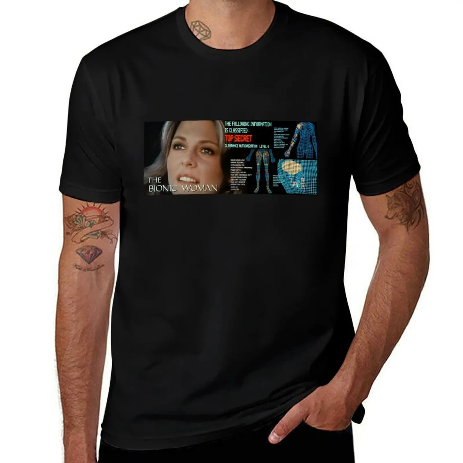 

The Bionic Woman T-Shirt cotton t shirt man man t shirts high quality luxury brand T-Shirt