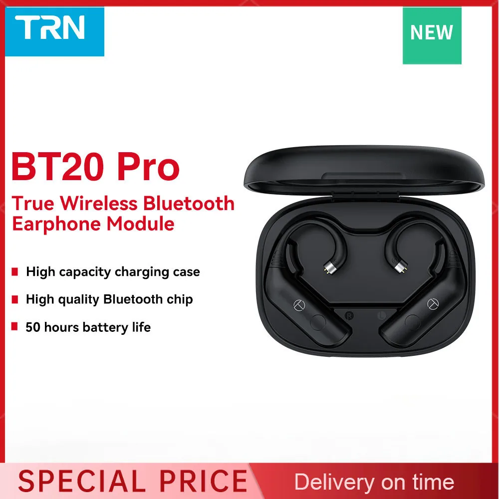 TRN BT20 Pro Drahtlose Bluetooth 5,3 HIFI Kopfhörer Modul Upgrade Kabel/MMCX Stecker Austauschbare Stecker Ohr Haken Für KZ