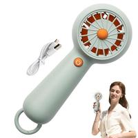 Portable Fan Rechargeable 5 Speeds Electric Cooling Fan 1200mAh Battery Rechargeable Quiet Cooling Supplies For Travel Camping