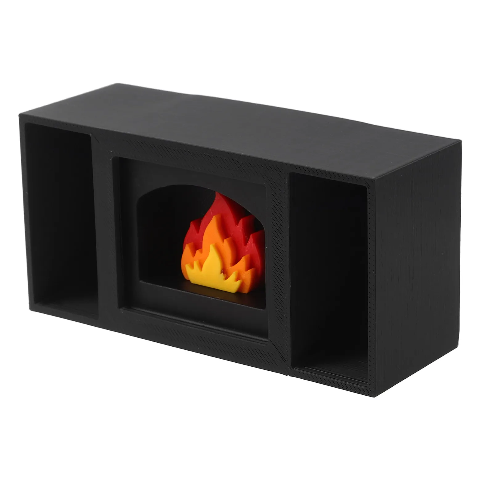 Vintage Mini Faux Fireplace Mantelpiece Decor for Dollhouse Christmas Village Desktop Holiday Mantel Tiered Tray Micro Landscape