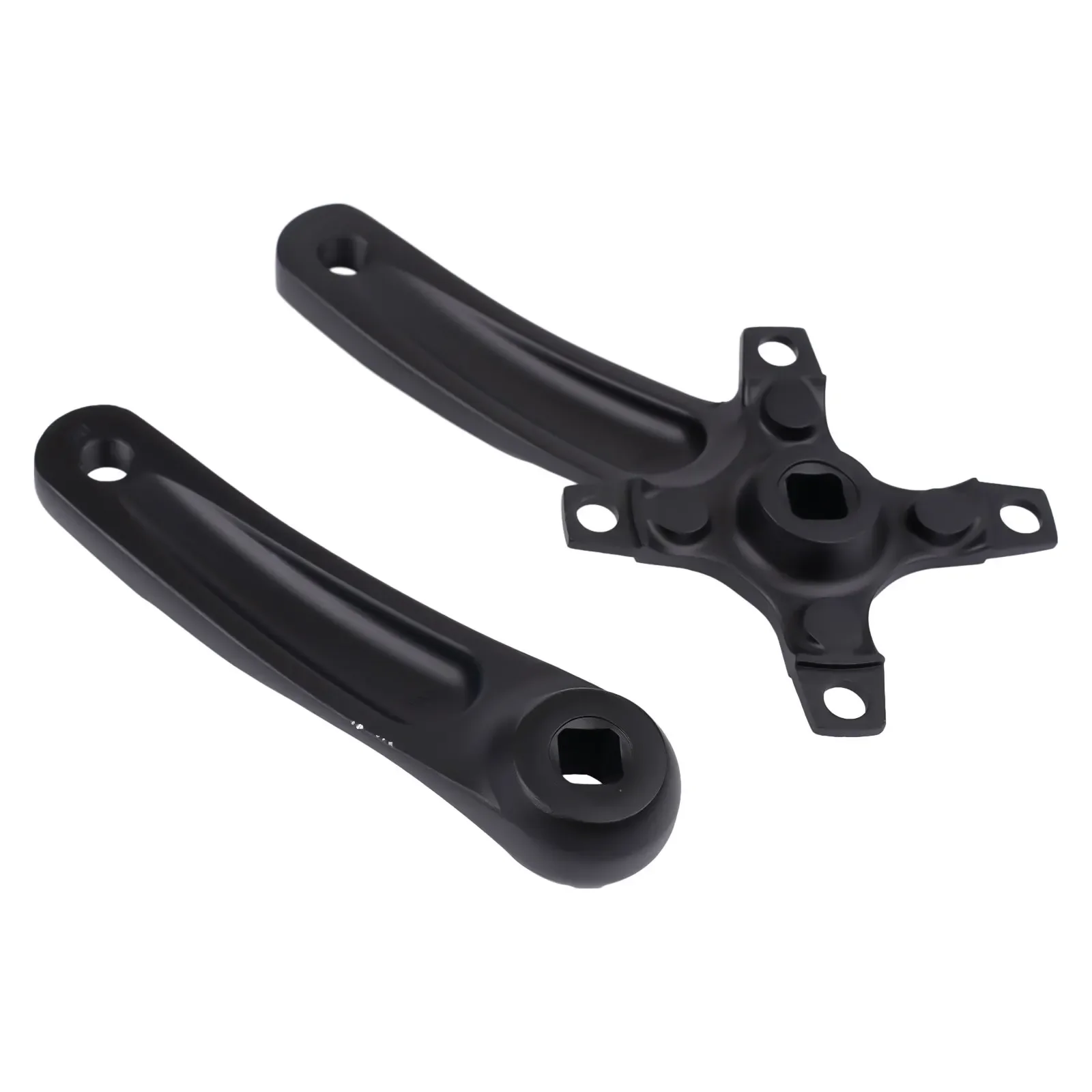 New Material High Quality Crank Leg Bicycle Tooth Plate Bicycle Crank Set 23*10*8cm Aluminum Alloy Black 1set Length 152mm