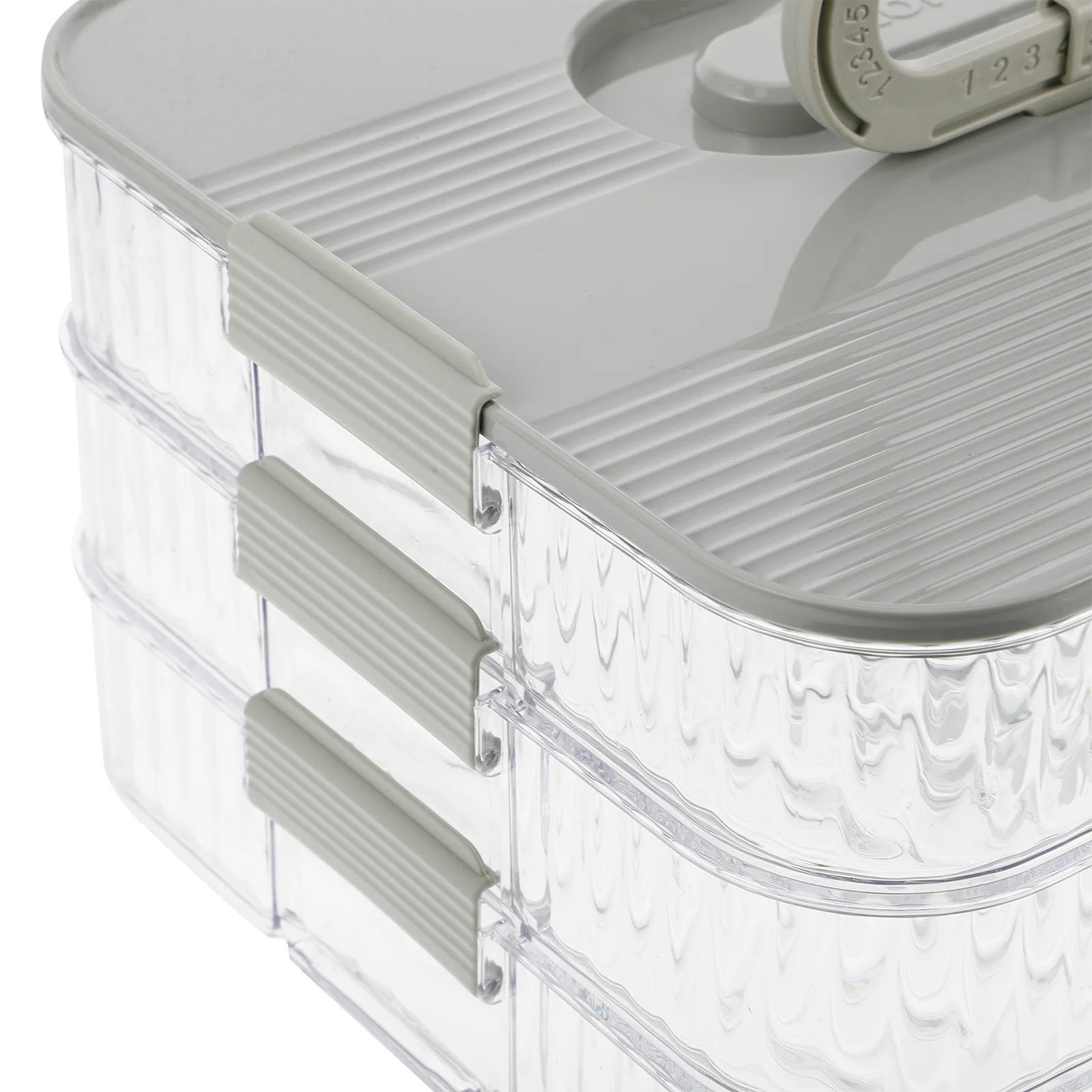 

Multilayer Detachable Lunch Meat Container for Fridge with Lid Large Capacity Freezer Box for Bacon Vegetables Kitchen