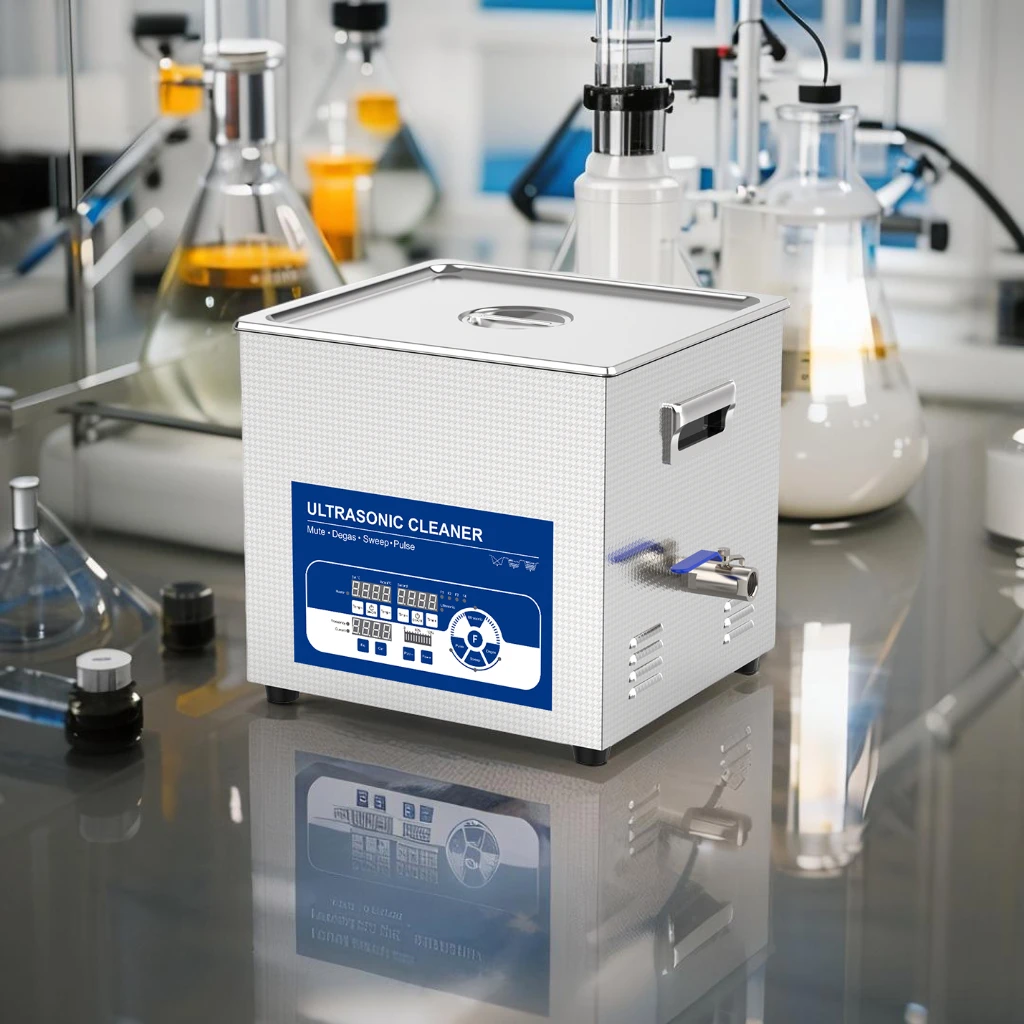 15L Ultrasonic Cleaning Machine 500W Four-Frequency 25/50/80/120/170kHz for Dental Tools Lab Equipment Scientific Research