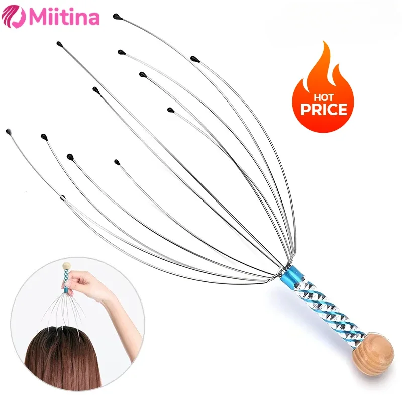 

1PCS Octopus Head Massager Scratching Scalp Relaxation Relief Body Massager Scratcher Relieves Tension Healthy Care Tools Random