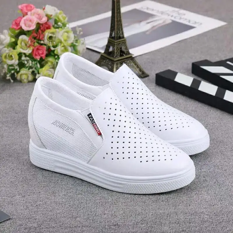 

Fashion Shallow Mouth Casual Walking Women's Shoes Spring/Autumn New Round Head Thick Bottom Comfortable Breathable Sports Shoes
