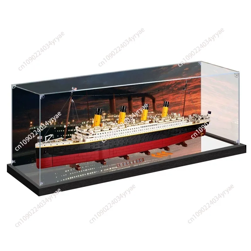 Transparent Acrylic Display Box - Dust-Free Cover for LEGO 10294 Titanic Building Block Model