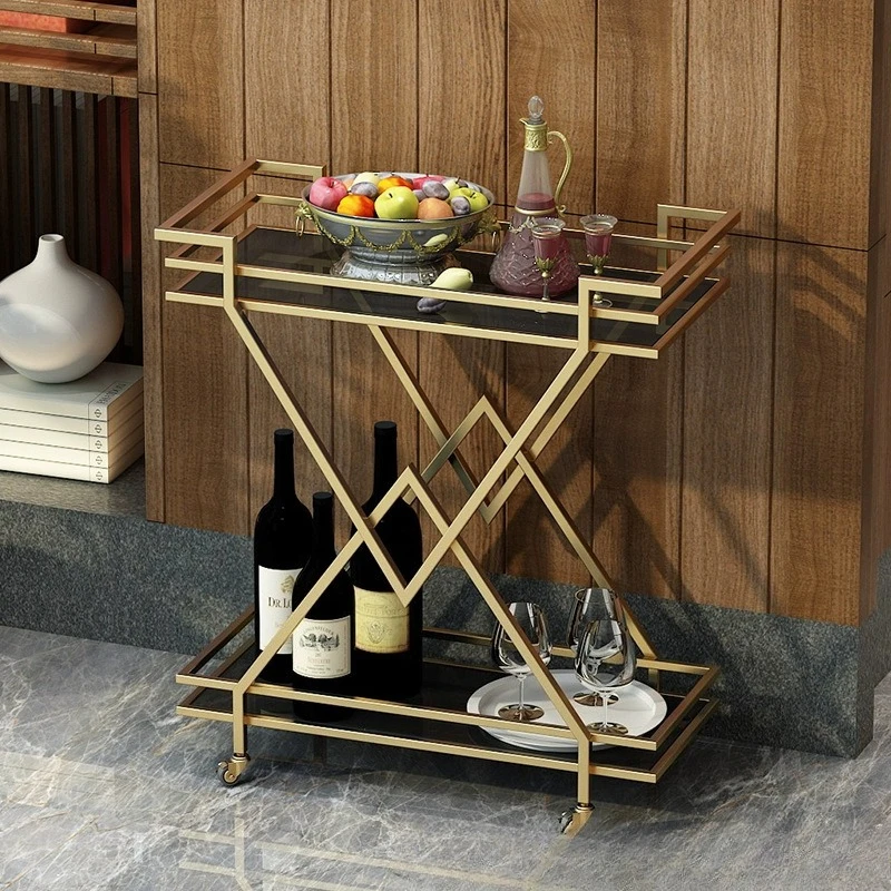 European-style wrought iron pastry cart on the second and third floors of the food truck, hotel restaurant, wine truck