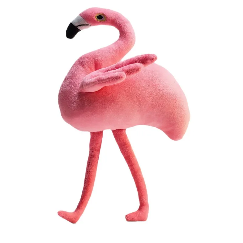 Dog Plush Toy Squeaky Flamingo Chew Toy Interactive Training Sound Bite Resistant Dental Care Soft Pet Toy For Small Medium Dogs