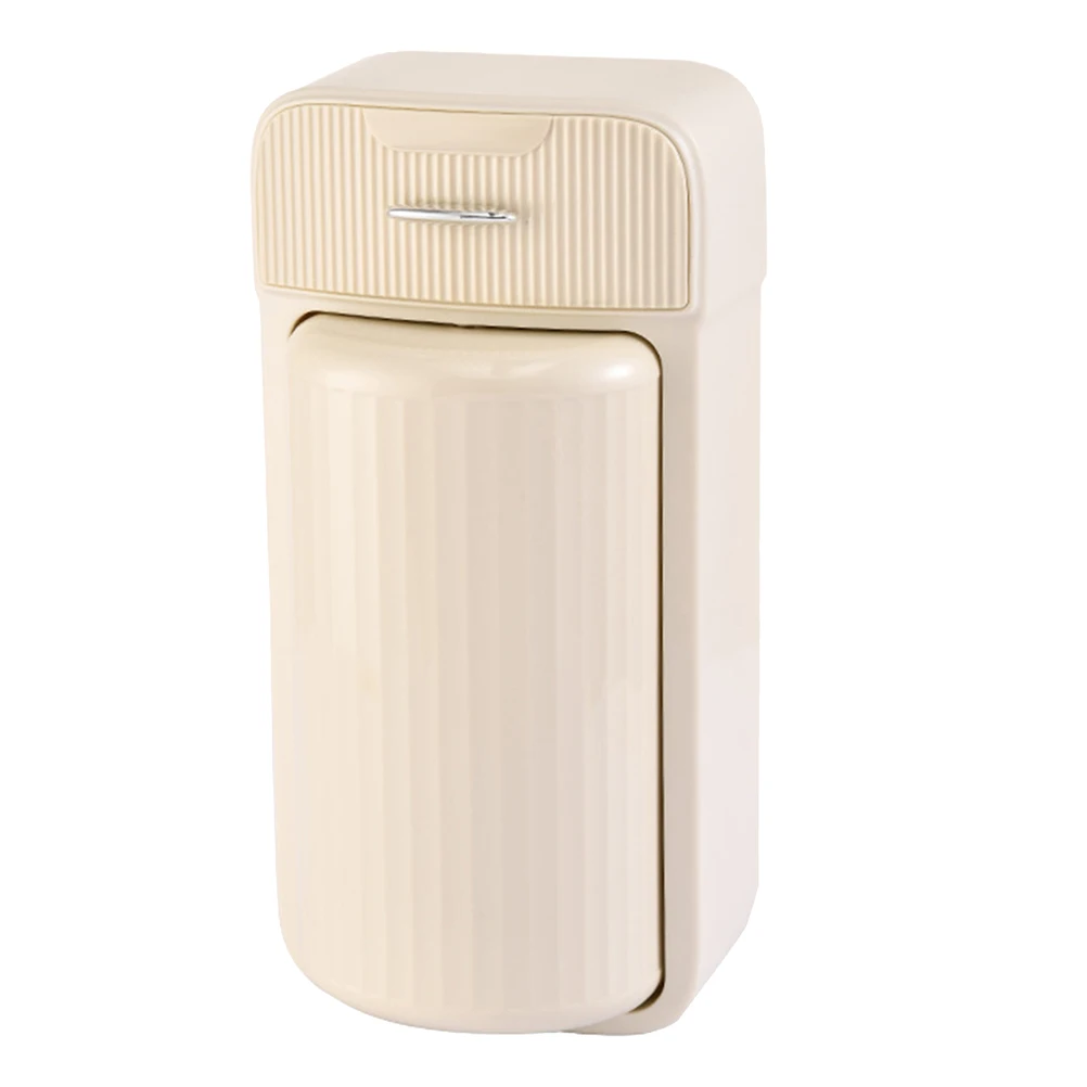 

Wall Mount Box Bathroom Holder Cream Color Waterproof Bathroom Organizer for Cosmetics Brushes Toothbrush Shelf