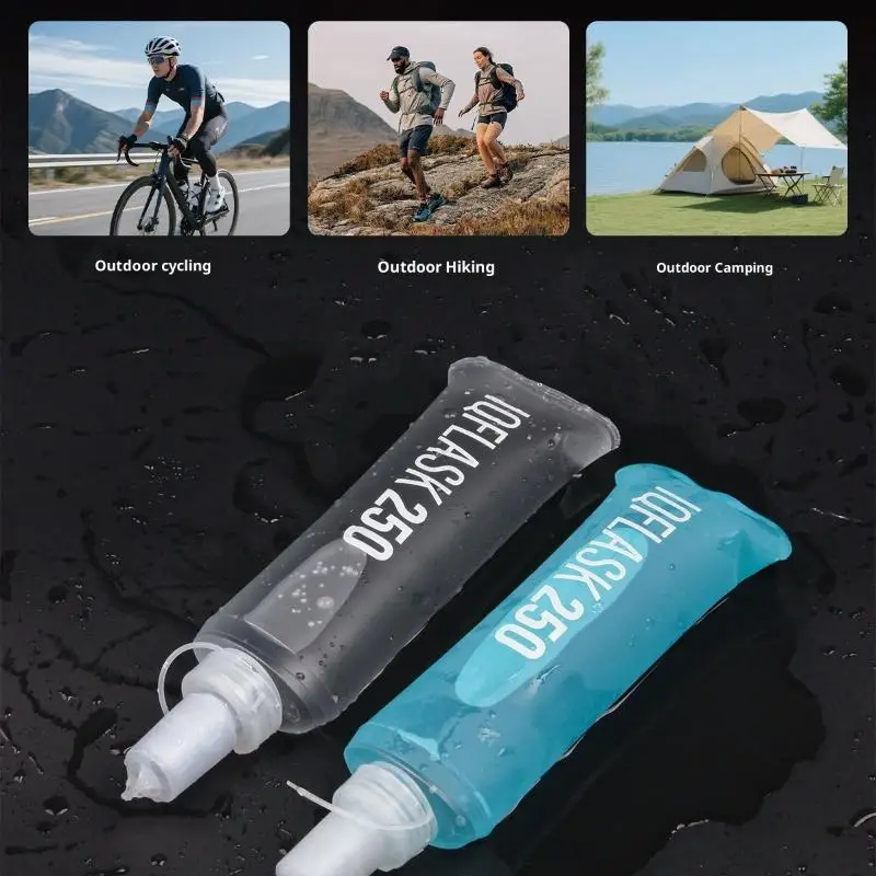 Folding Water Bottle TPU Collapsible Soft Flask Outdoor Sport Hiking Camping Running Portable Soft Water Bottle