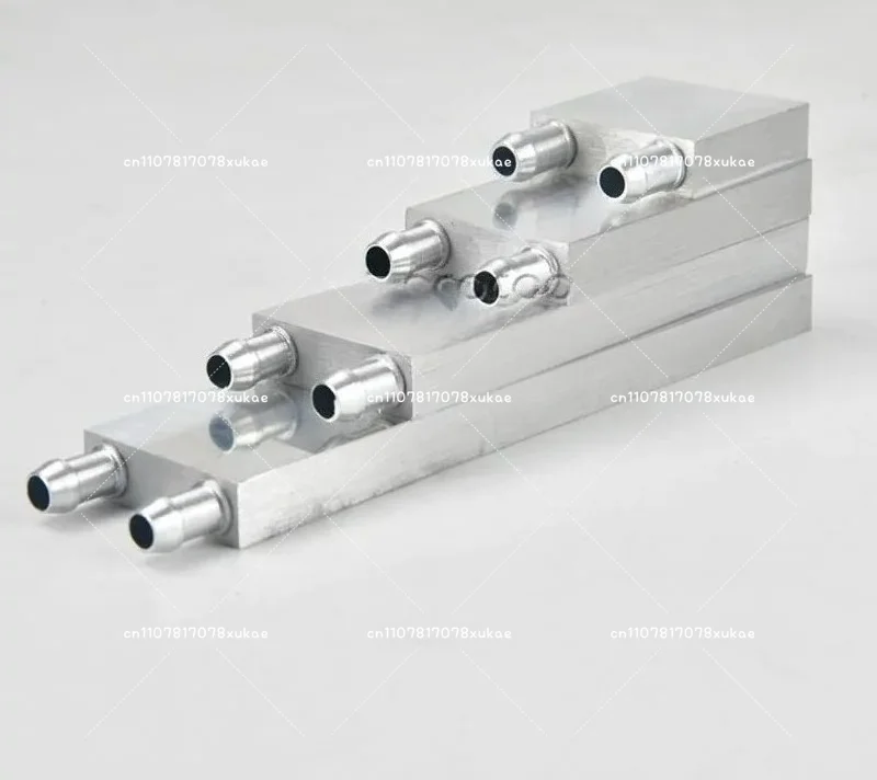 Water Cooling Block Aluminum Water Cooling Plate 40x40mm for Semiconductor Peltier Liquid Cooling with 8mm Nozzle