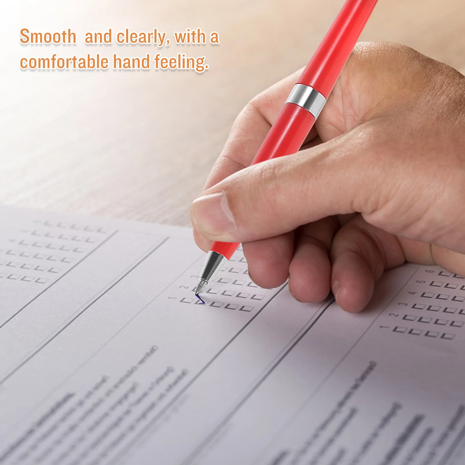 

Vertical Standing Pen For Office Signature Business Desktop Countertop Signing Wear-Resistant Smooth Writing Table Fixed