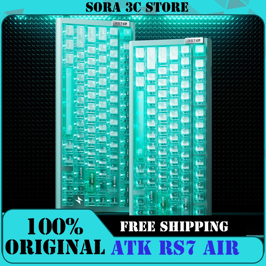 ATK RS7 Air Magnetic Switch Mechanical Keyboard Wired E-sports 8KHz RT0.001 Gasket RGB Hot-Swappable Gaming Keyboard Gamer Gift