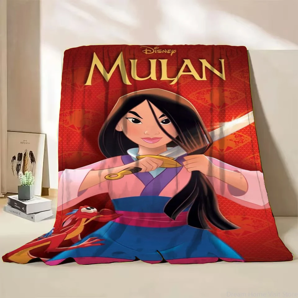 Disney Mulan Flannel Throw Blankets for Bed Sofa Home Bedroom Office Travel Children's Cover Blanket Kids Winter Warm Soft Gifts