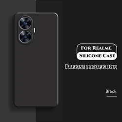 Black Case For OPPO Realme C55 C35 C30S C30 C25S C15 C12 C3 XT X2 Pro Camera Protection Matte Silicone Case Phone Back Cover