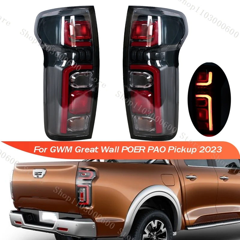 

Car Rear Tail Light For GWM Great Wall POER PAO Pickup 2023 Commercial Model Taillight Brake Stop Reverse Tail Lamp