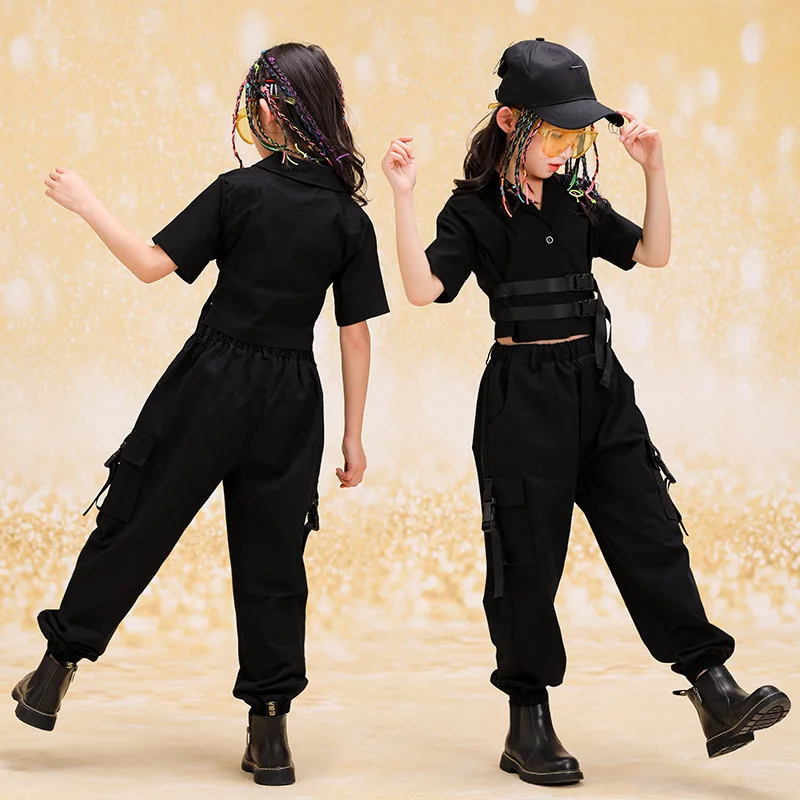 New Girls Clothing Sets Kids Short Sleeve Top+Pants Spring Teenage Girl Outfits Children Hip Hop Suit 4-6 8 10 12 14 16 Years