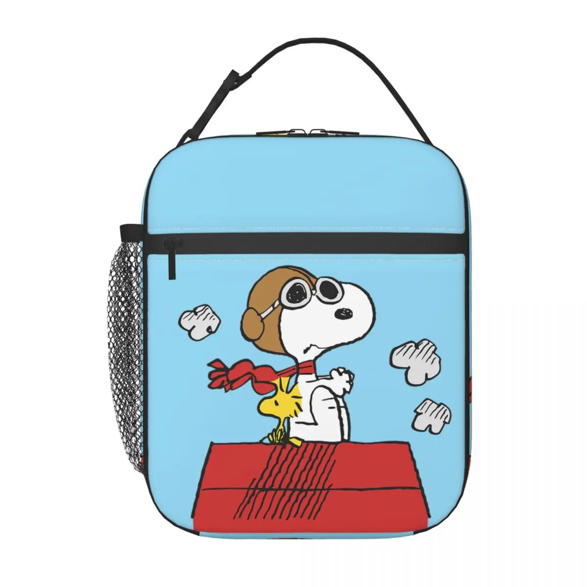 Custom Snoopy Woodstock scatole da pranzo portatili multifunzione Cartoon Cooler Thermal Food Insulated Lunch Bag Kids School Children