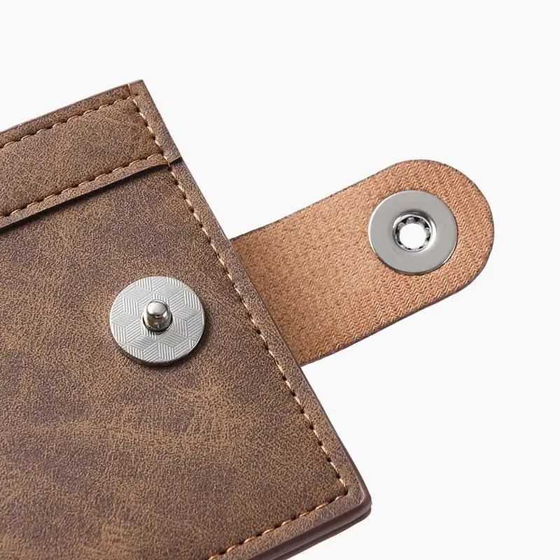 PU-Leder Herren-Kurzbrieftasche, ultradünner Kreditkartenhalter, Multikartenetui, Geldbörse, Business, tragbar, faltbar, Jugendmode-Geldbörse – Detail 13
