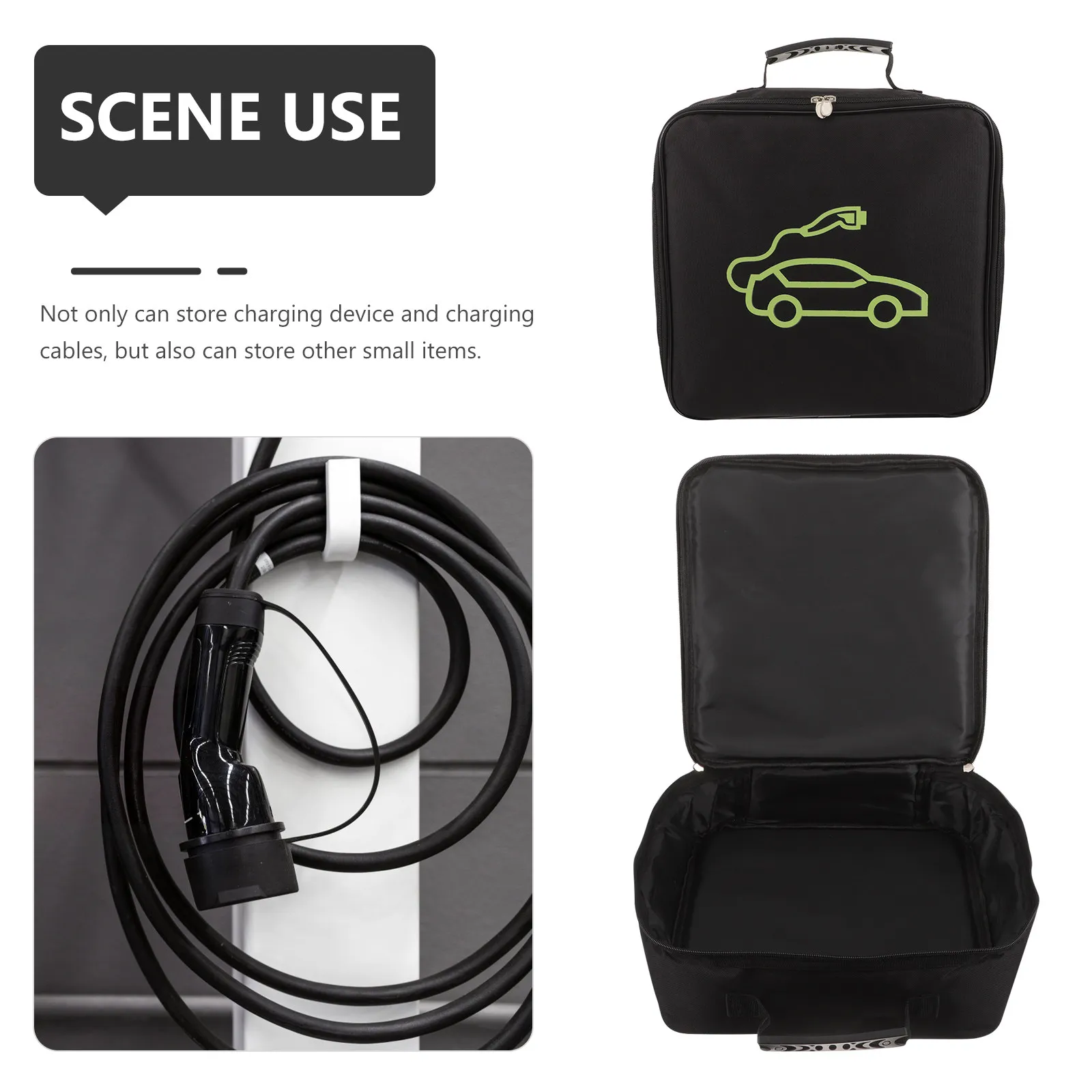 Waterproof Flame Retardant Ev Cable Bag Large Capacity Square Organizer Case Portable Handheld Car Charging Device Storage Pouch view 3
