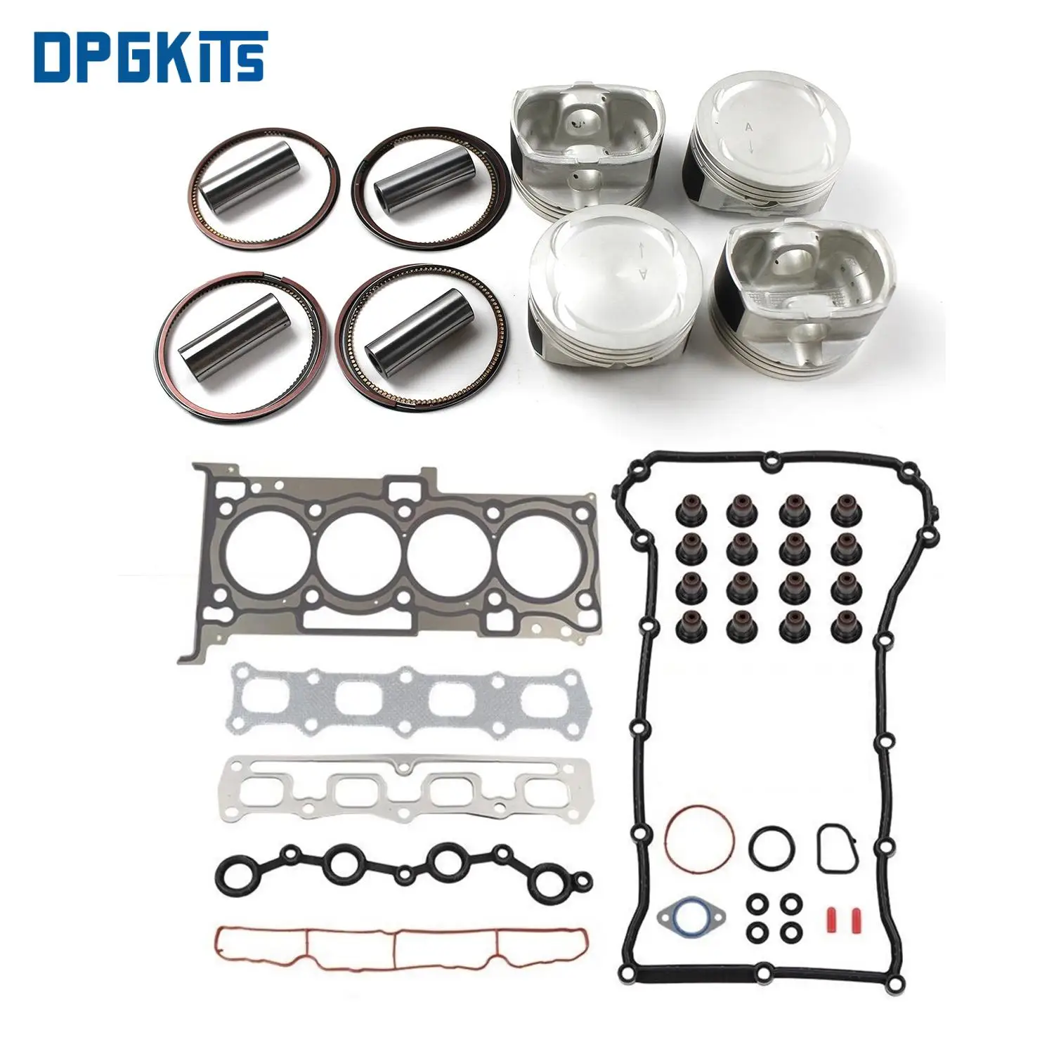 4PCS 5191340AA Engine Pistons Rings Overhaul Gasket Set For 2007-2020 Dodge Journey 200 CALIBER ED3 2.4L