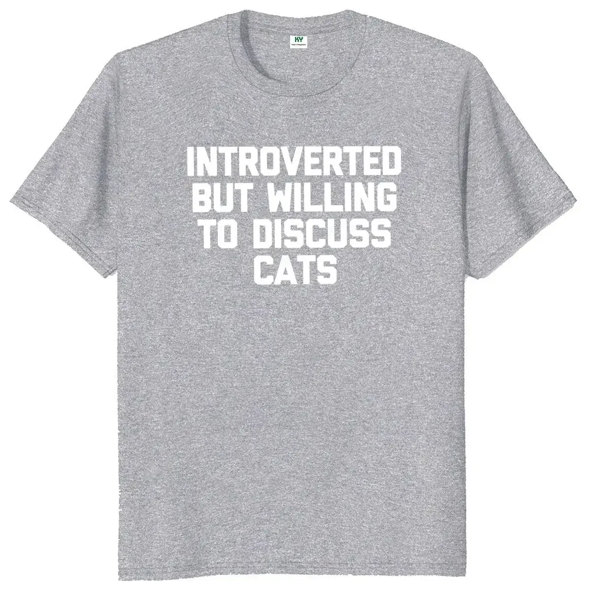 Men tee Introverted But Willing To Discuss Cats T-Shirt Funny Introverted Pride Unisex Tee Top Summer Cotton Men's T Shirt 2024