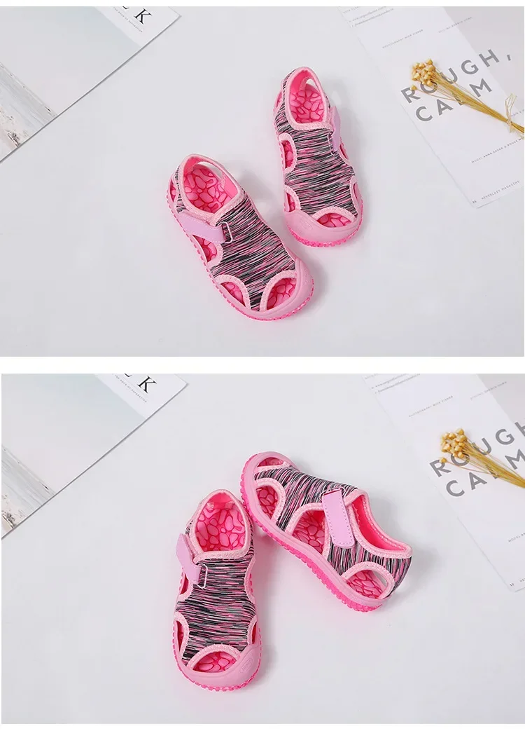 2026 Neue Kindersandalen für Jungen und Mädchen, Sommer-Zehenschutz-Sportsandalen, Strandschuhe 21-31 – Detail 32