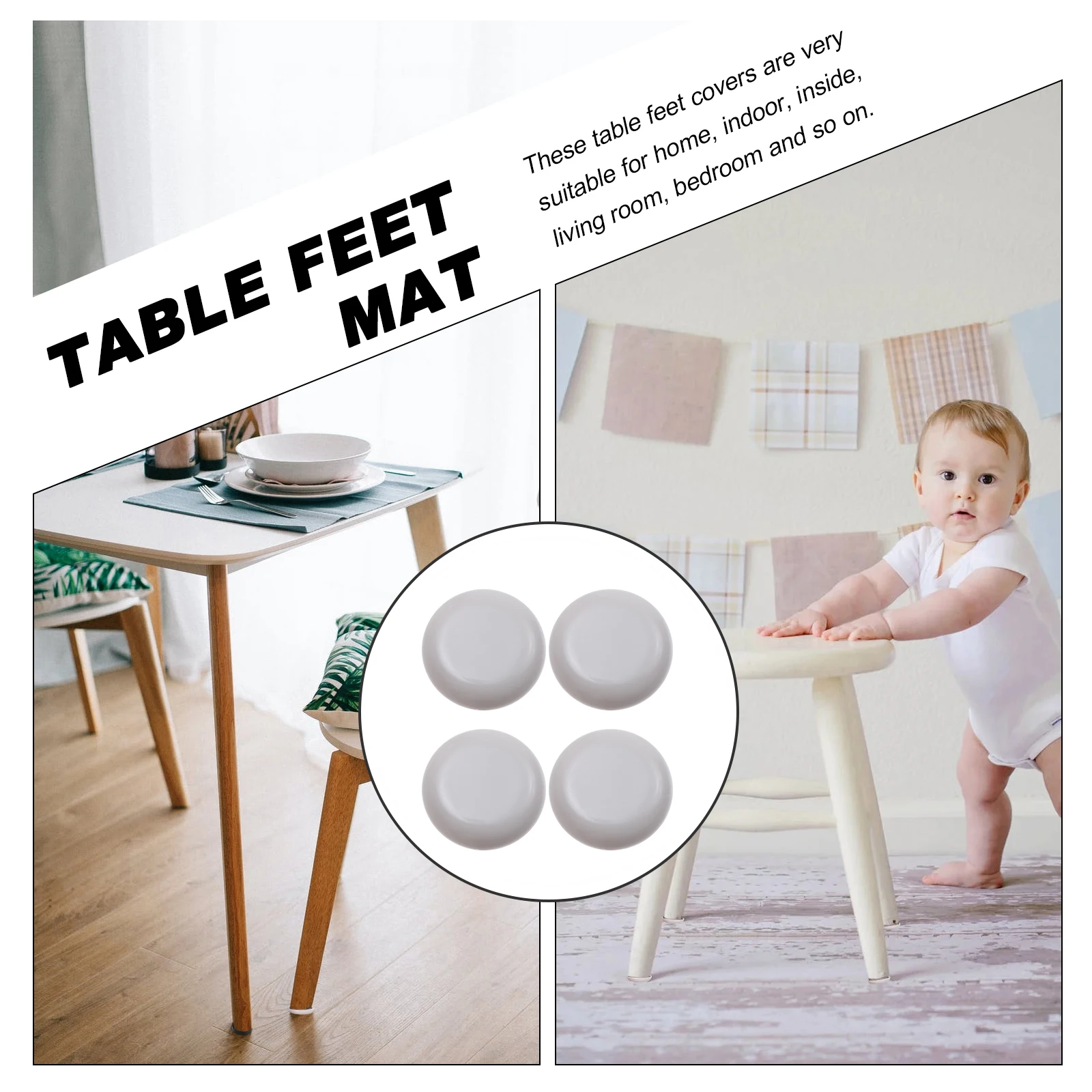 

24pcs High Quality Durable Crash Pad Furniture Pads Anti-slip Non-woven Fabric Desk Feet Sliding Protectors Table Legs