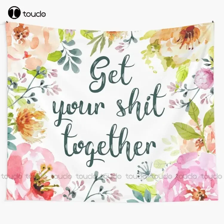Get Your Shit Together Tapestry Cool Wall Tapestry Tapestry Wall Hanging For Living Room Bedroom Dorm Room Home Decor Funny Wall