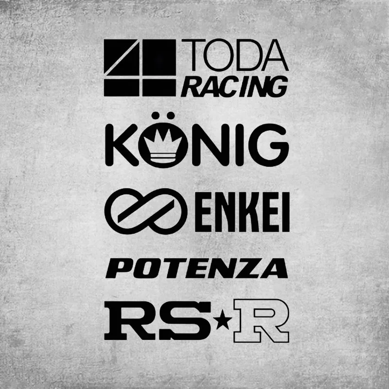 

Mixed Racing Brands Stickers Motorcycle Car Vinyl Waterproof Decals Reflective Pegatinas For Car Hood Trunk Bumper Window Laptop