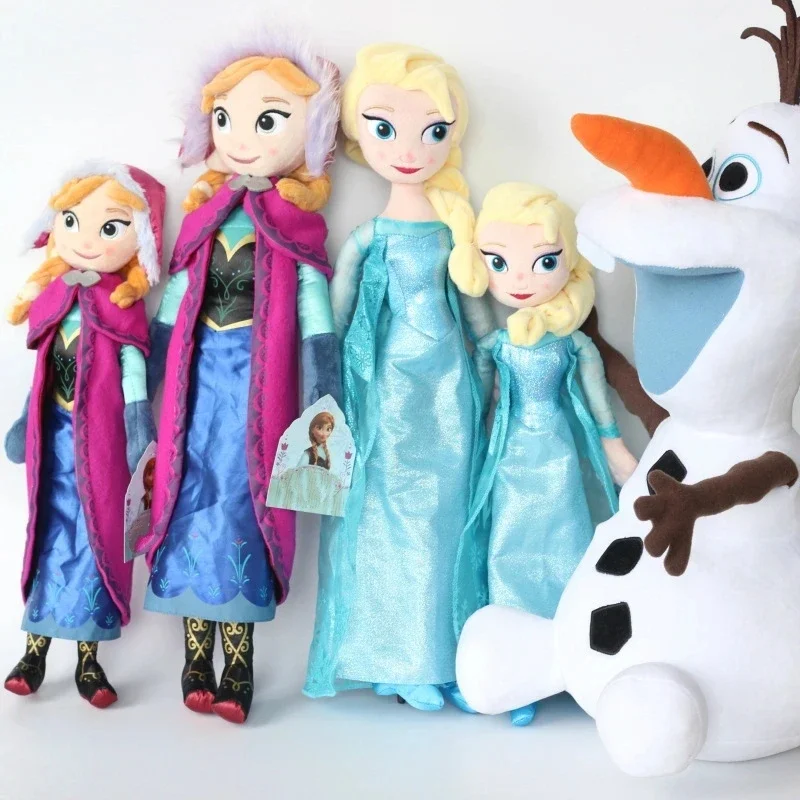 50 CM Frozen Anna Elsa Dolls Snow Queen Princess Anna Elsa Doll Toys Stuffed Frozen Plush Kids Toys Birthday Christmas Gift