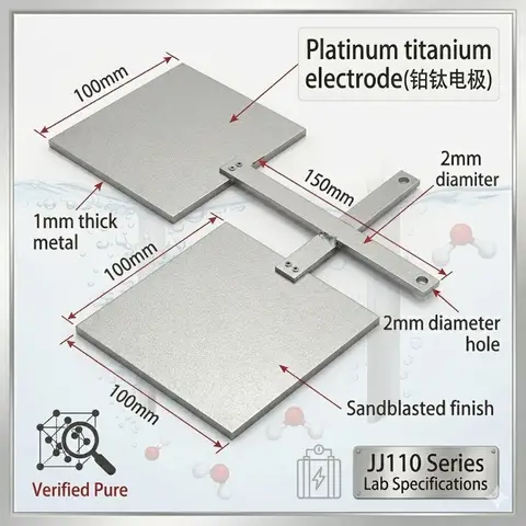 Platinum titanium electrode, platinum coated titanium anode. c