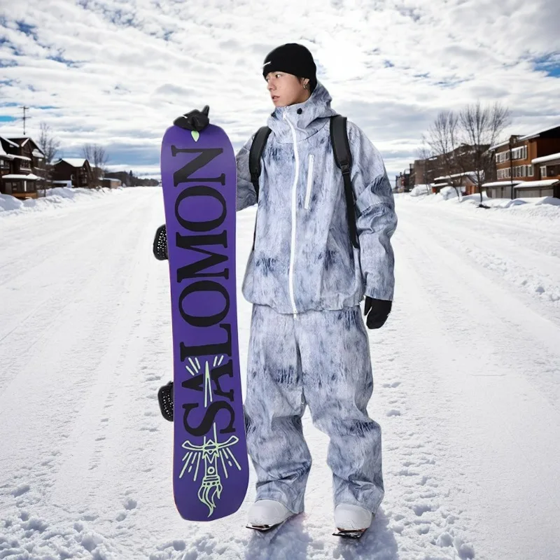 2025 New Winter Outside Men's Sportswear Set Oversize Fashion Women Single Double Board Warm Waterproof Breath Windproof Suits