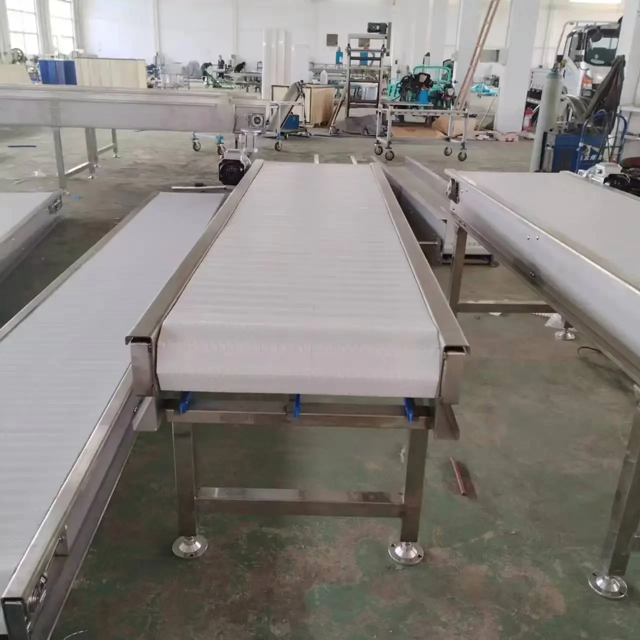 Polypropylene Spray Flat Mesh Chain Plastic Food Module Meat Conveyors Line for meat