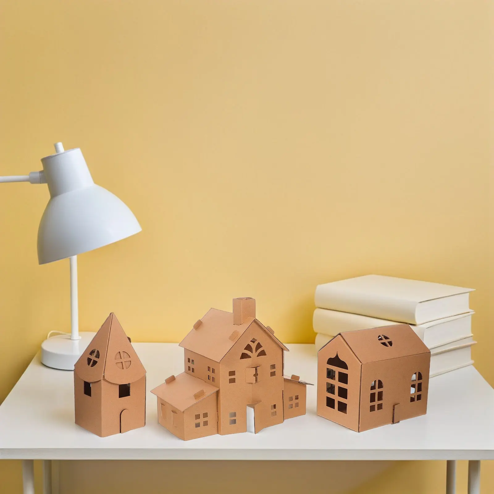 

Набор для творчества из 3 предметов: мини-домик из картона, прочная конструкция, развивающая мелкую моторику, для раскрашивания, для детей