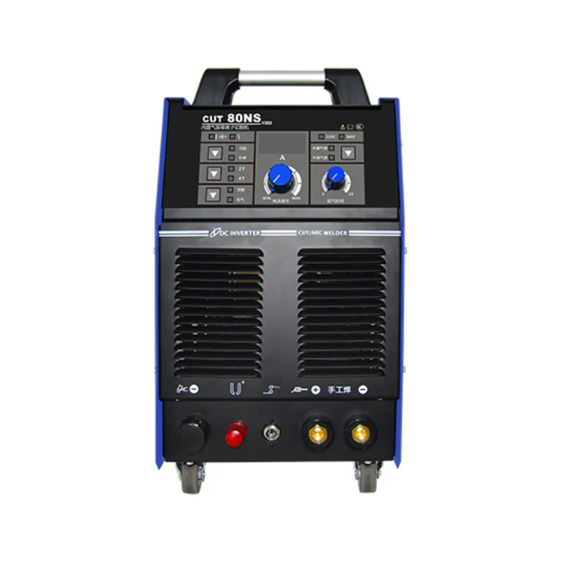 CUT 80 Portable 200V/380V 50/80A Signal 1-Phase Plasma/MMA 2-in-1 Welding Cutter With Built-in Compressor For Steel Material