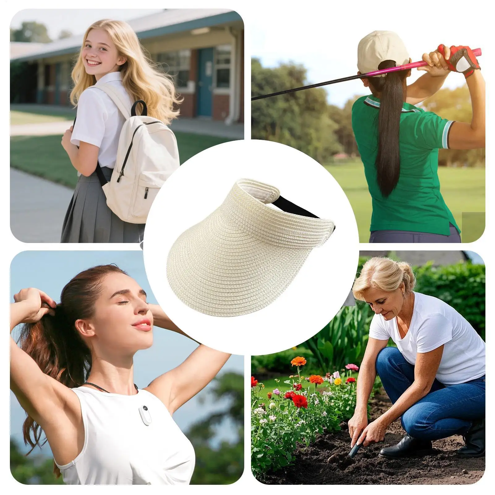 

Sun Hats For Women Wide Brim Summer Must Have Wide Brim Ponytail Hat For Teen Girls Pool Sports Outdoor Hiking Camping Climbing
